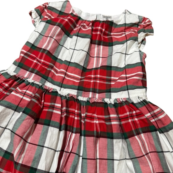 Carter’s Red Plaid Christmas Dress Short Sleeve Toddler Girl 3T - Picture 4 of 7